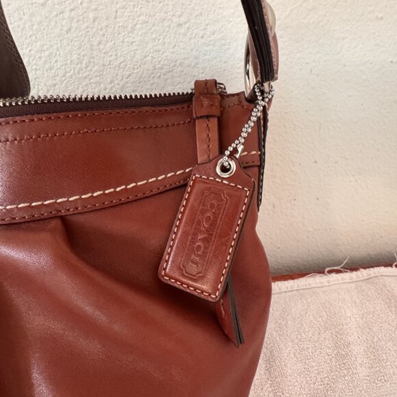 Coach Brown Leather Shoulder Bag - Picture 8 of 14
